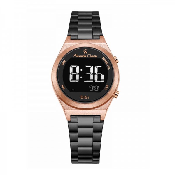 Alexandre Christie AC 9385 Rosegold Black AC Digi Digital LHBBRBA